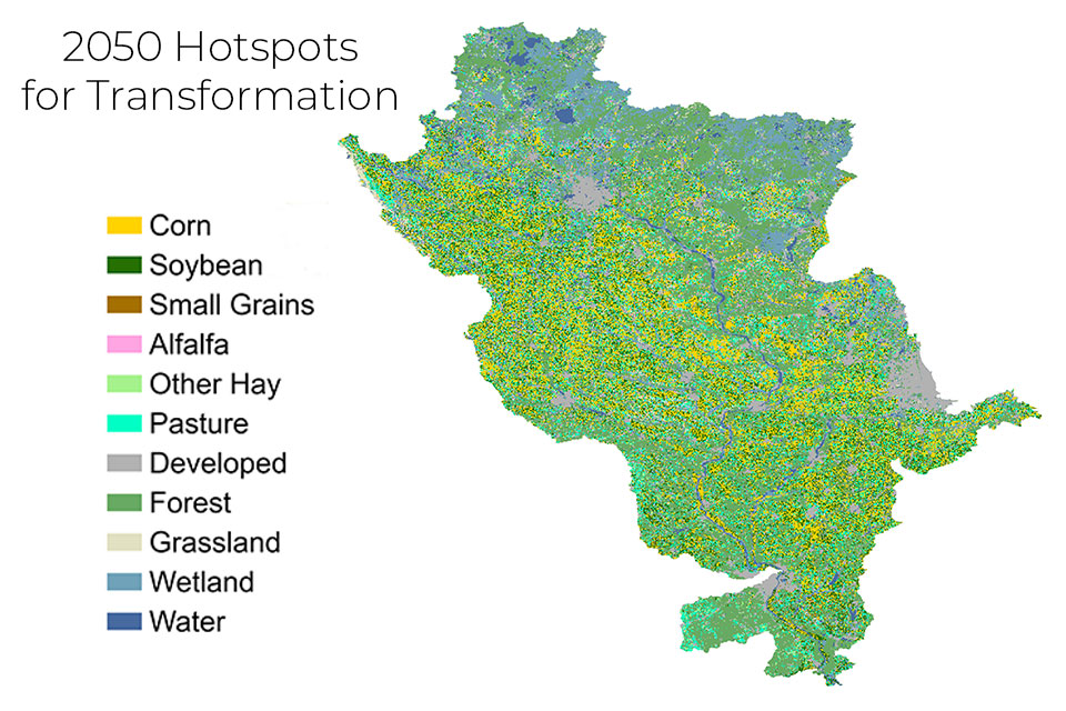2050 hotspots for transformation map